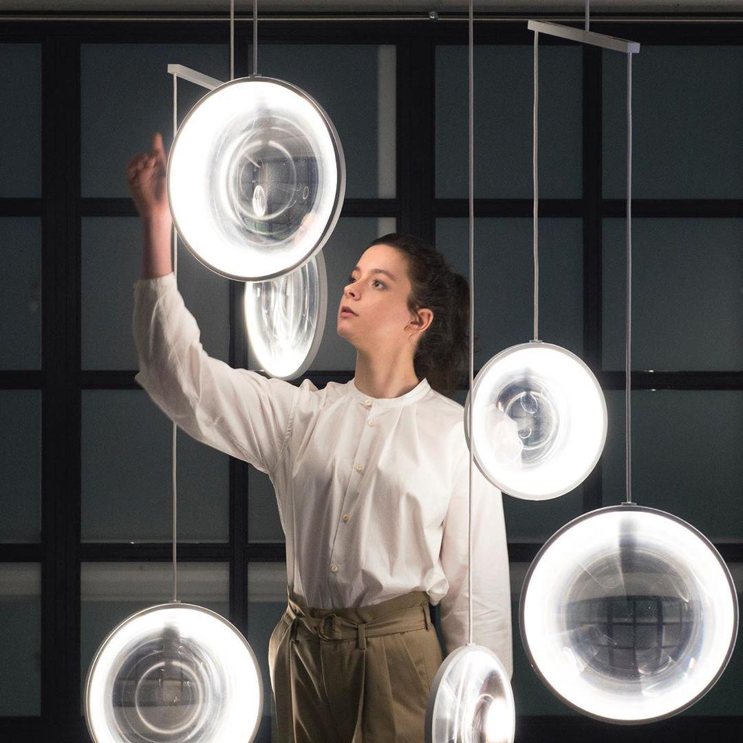 Eirienne lampada a sospensione in vetro Artistico
