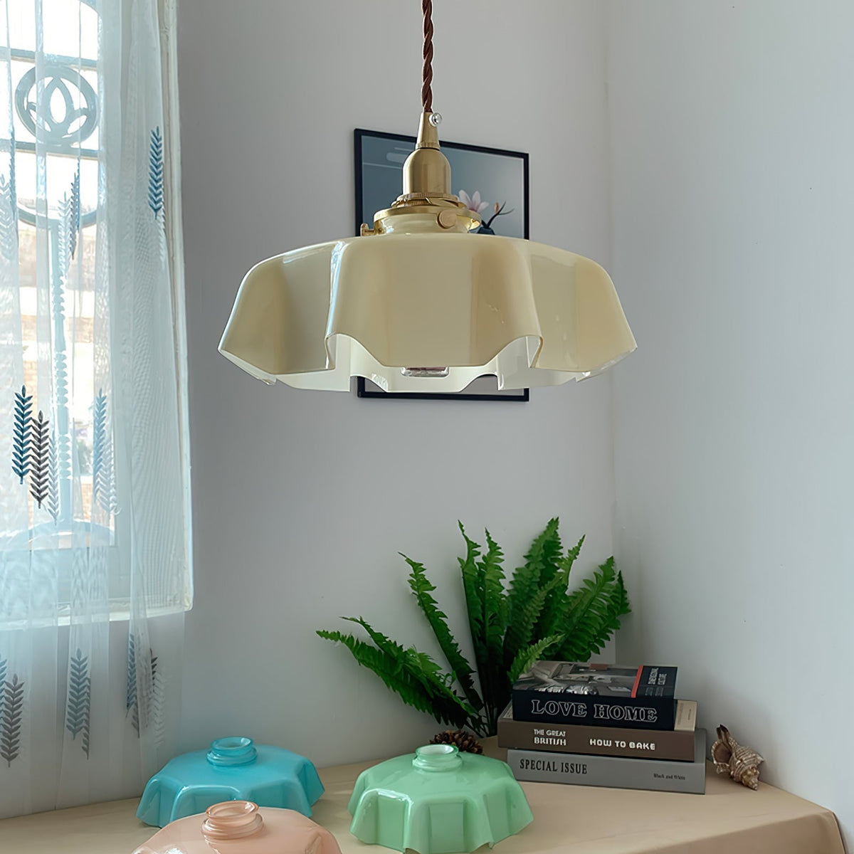 Liorivora lampada a sospensione fiore Francese per sala da pranzo