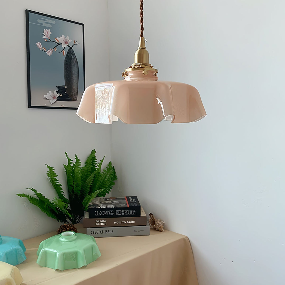 Liorivora lampada a sospensione fiore Francese per sala da pranzo