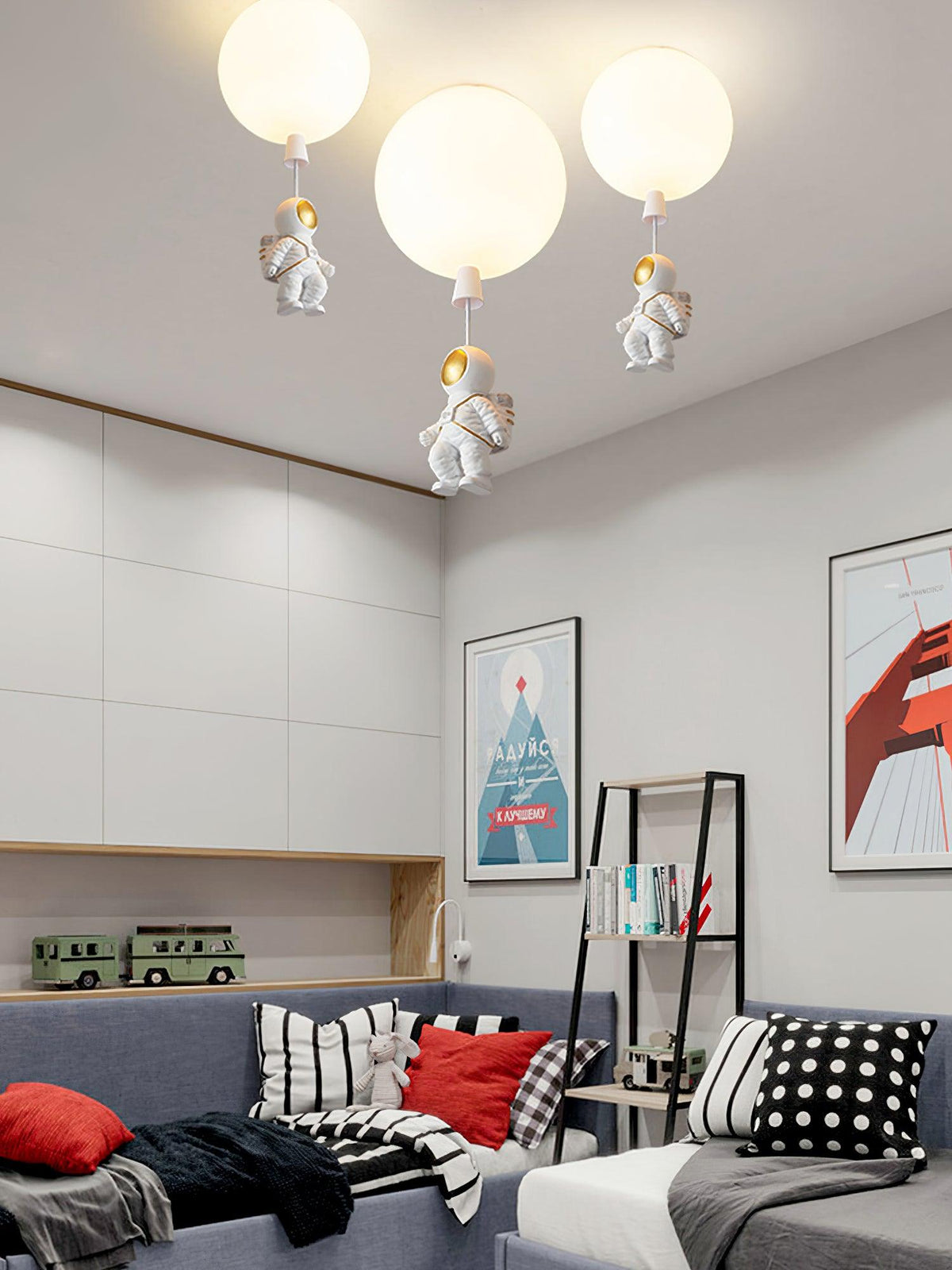 Nirerira lampada da soffitto Acrilico Palloncino Astronaut Divertente per camera dei Bambini a globo
