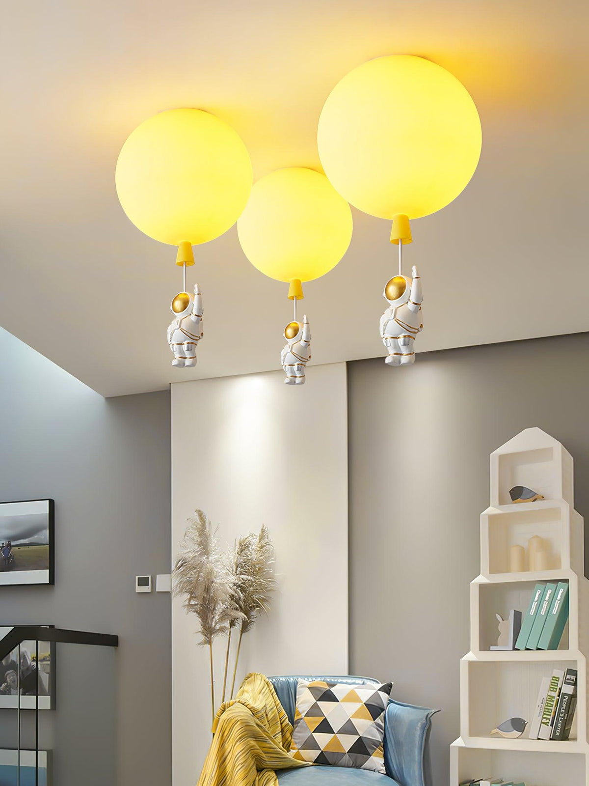 Nirerira lampada da soffitto Acrilico Palloncino Astronaut Divertente per camera dei Bambini a globo