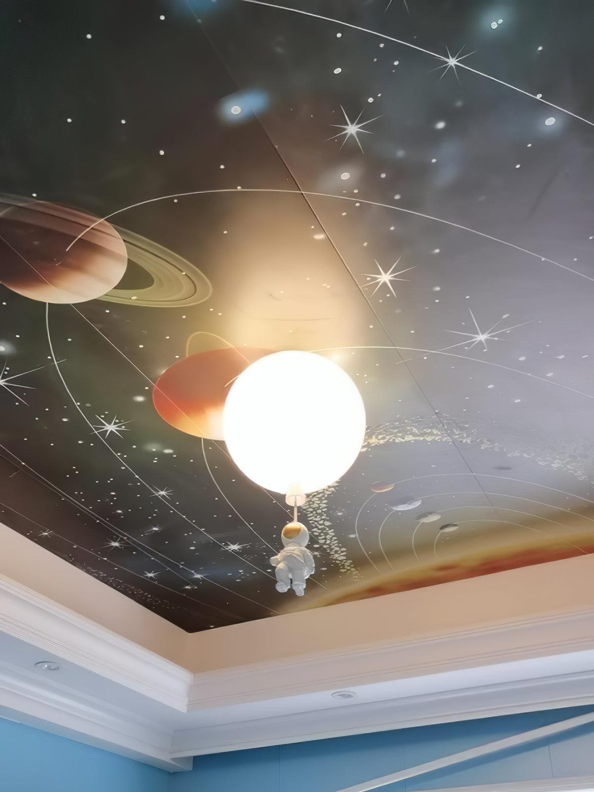 Nirerira lampada da soffitto Acrilico Palloncino Astronaut Divertente per camera dei Bambini a globo