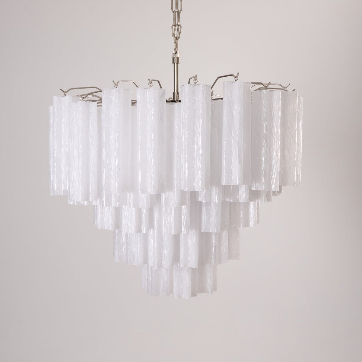 Velinaine lampadario vetro Murano Opalescente a Cascata