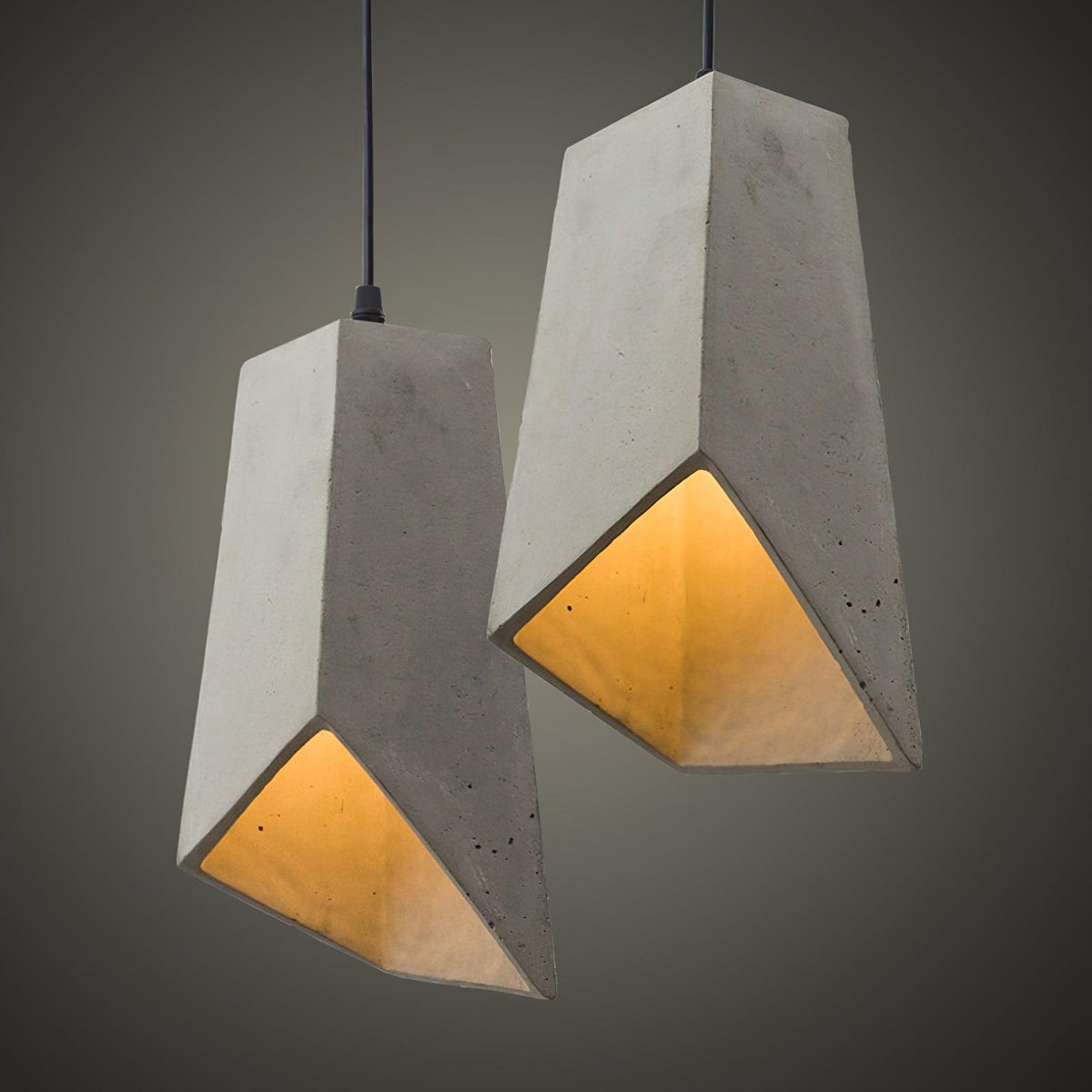 Geo lampada a sospensione industriale in cemento