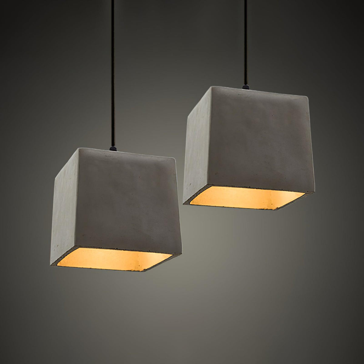 Geo lampada a sospensione industriale in cemento