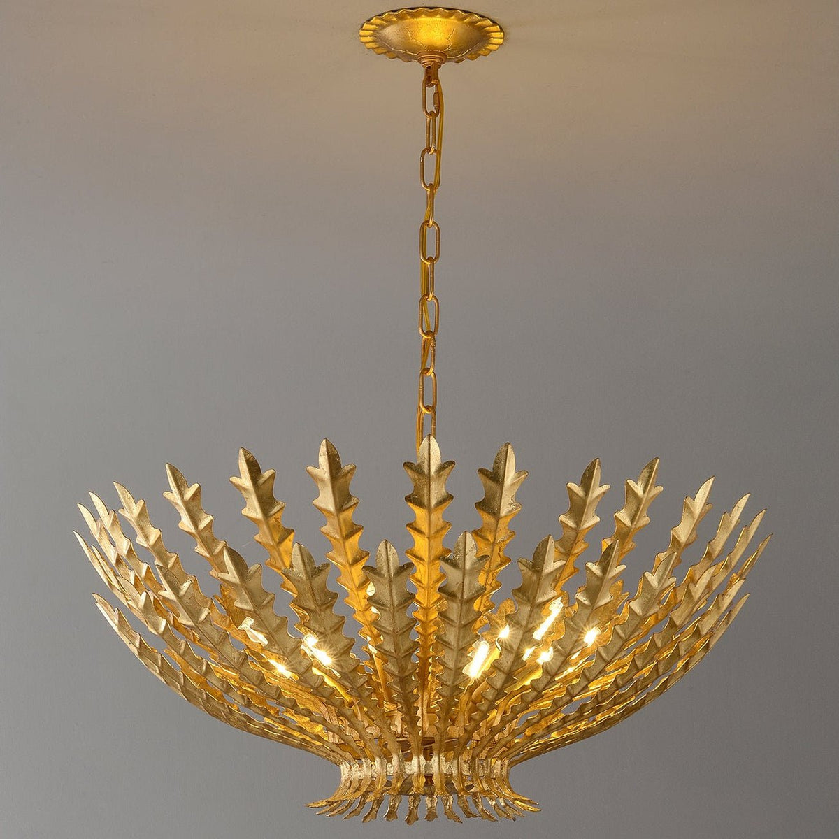 Lumuira Luxurious Gilded Acanthus lampadario in oro