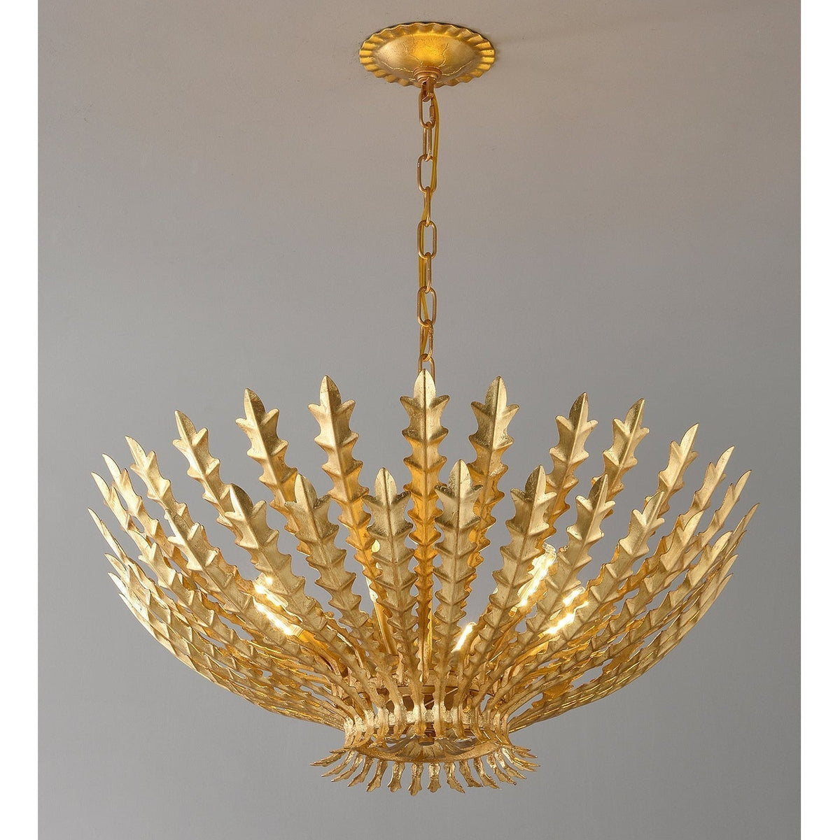 Lumuira Luxurious Gilded Acanthus lampadario in oro