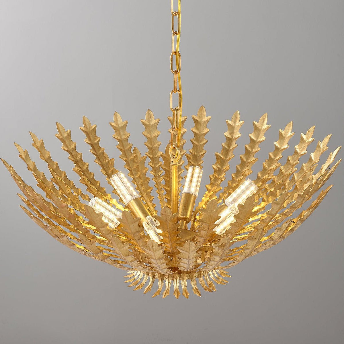 Lumuira Luxurious Gilded Acanthus lampadario in oro