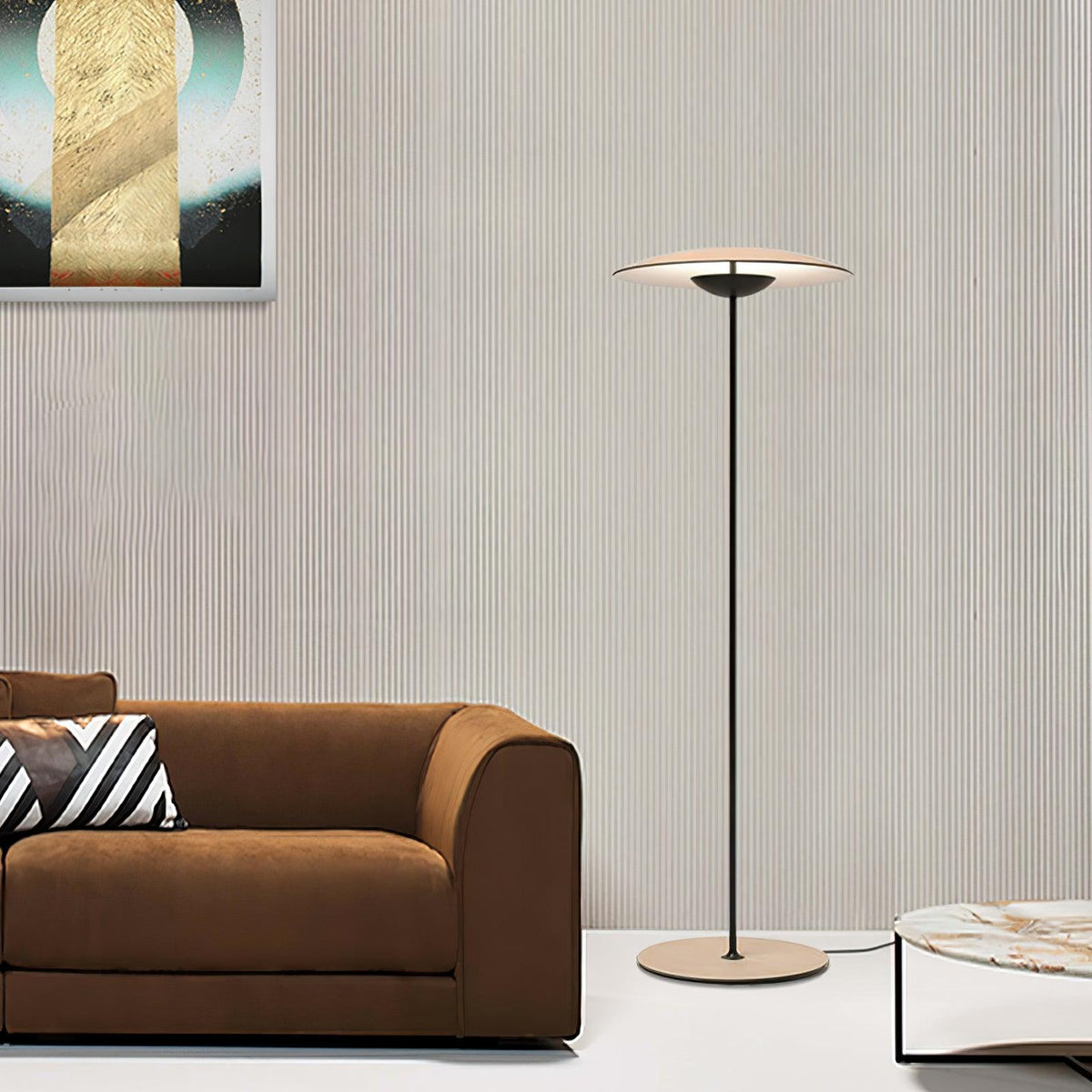 Ferinira lampada da terra in Alluminio minimalista