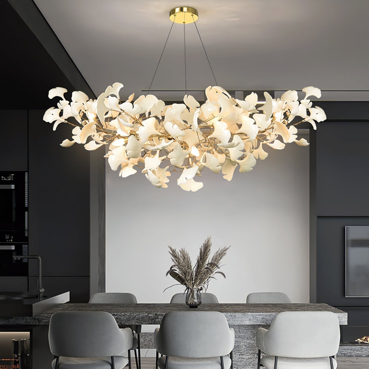 Olivia Lampadario di Lusso in Ceramica con Forma a U - Relic Pieces