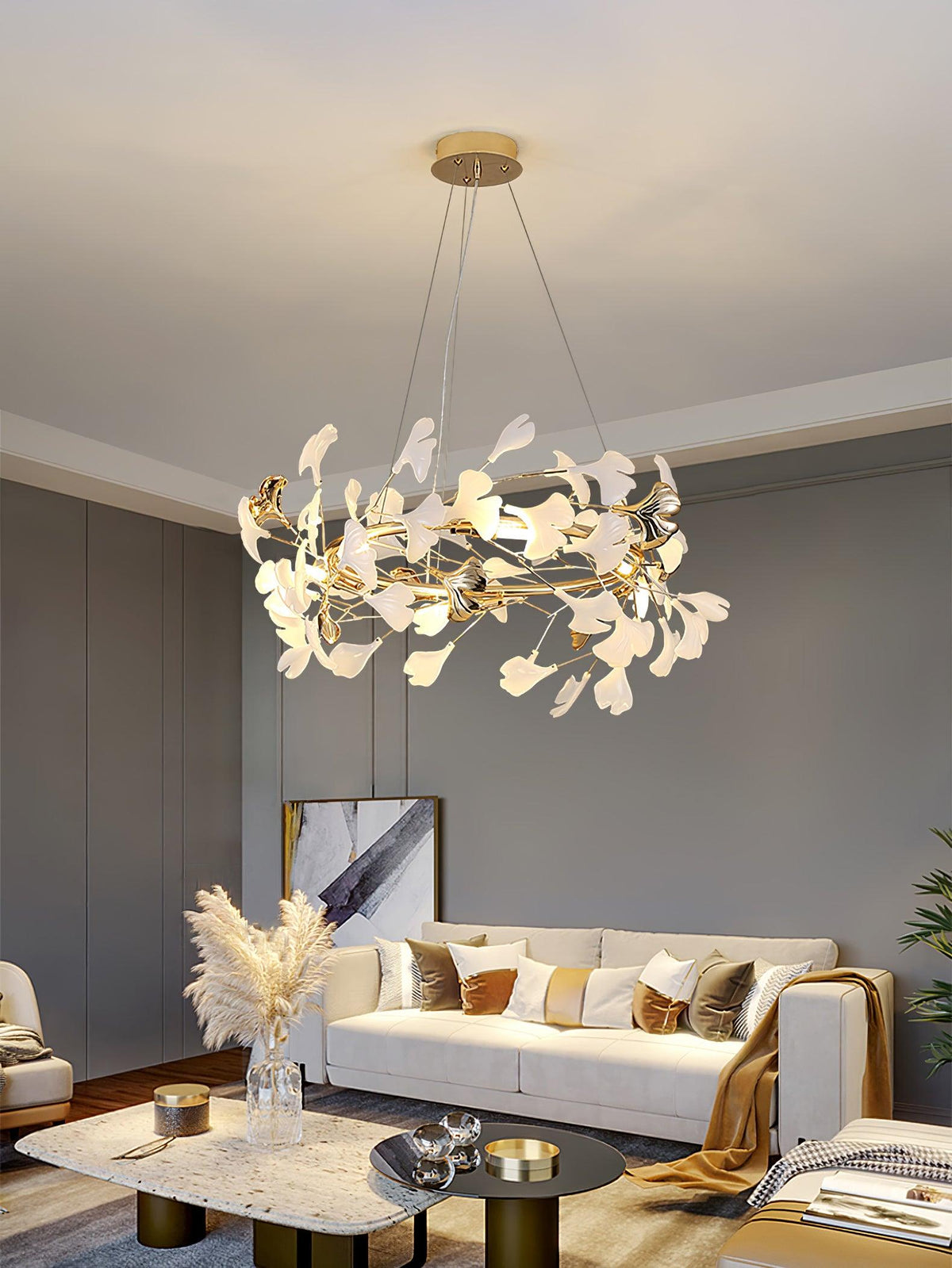 Vixu lampadario Postmodern Luxury Gingko Ceramics