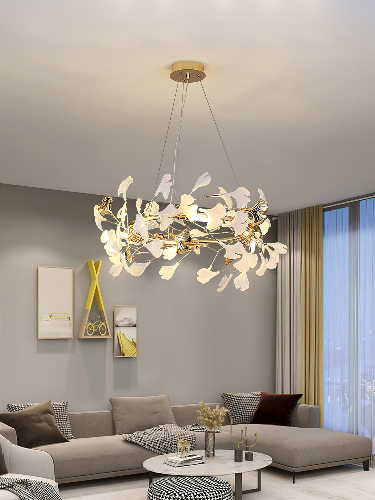 Vixu lampadario Postmodern Luxury Gingko Ceramics