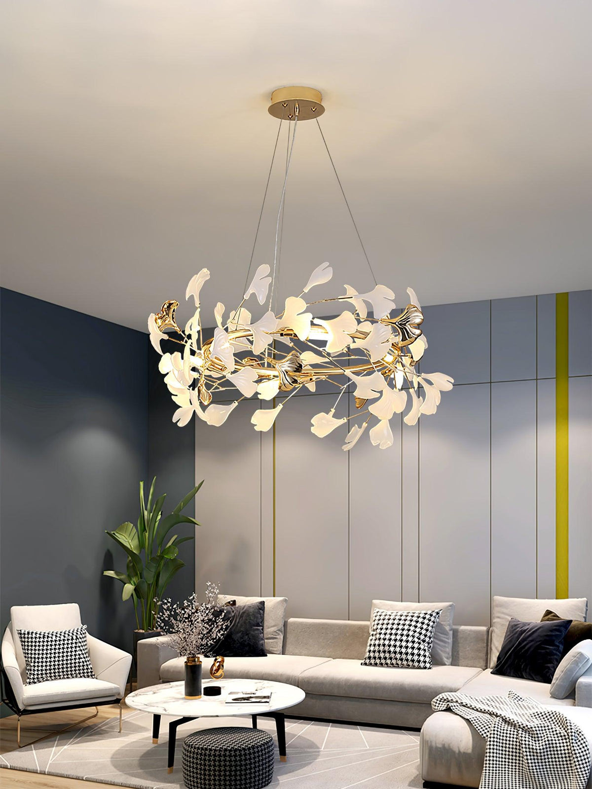 Vixu lampadario Postmodern Luxury Gingko Ceramics