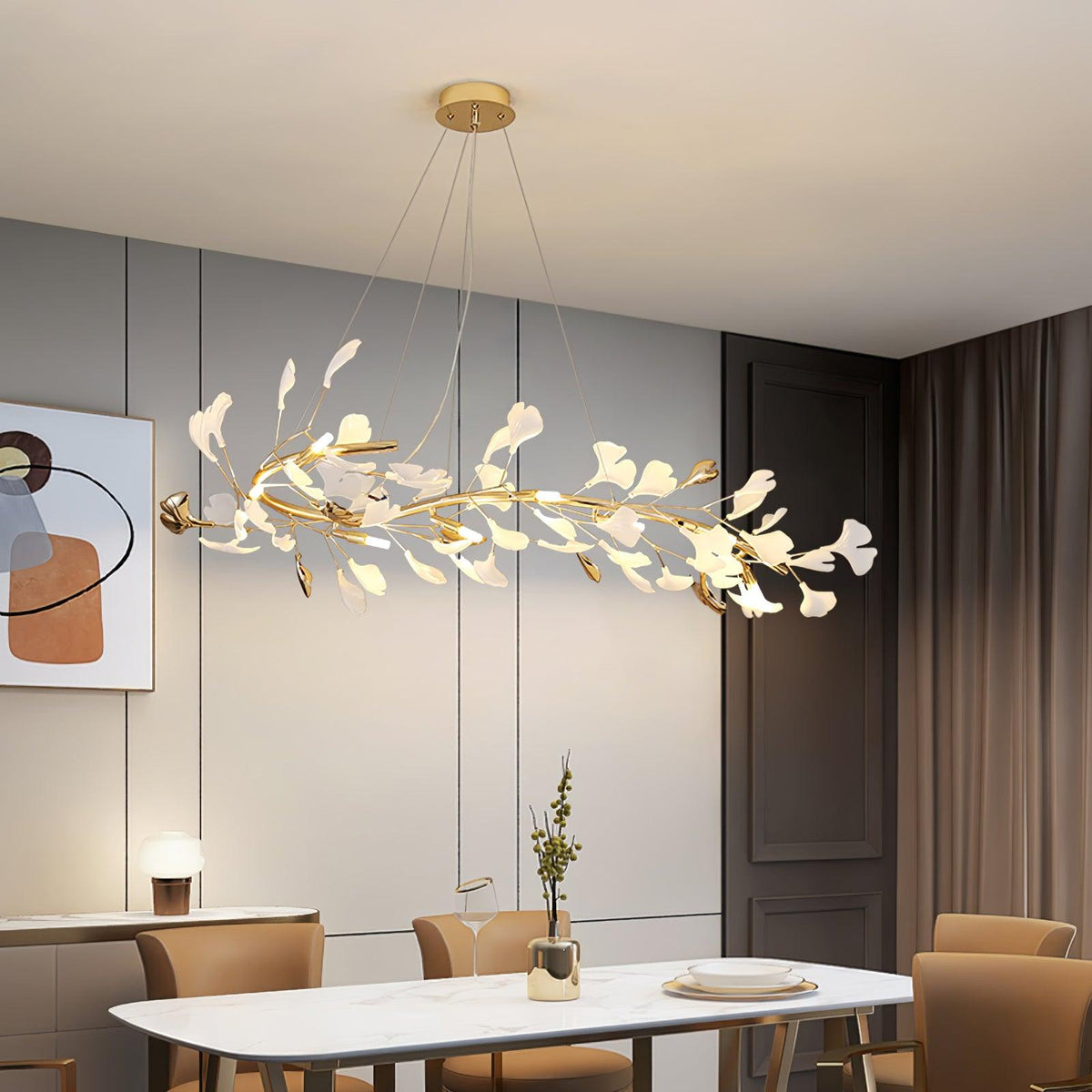 Vixu lampadario Postmodern Luxury Gingko Ceramics