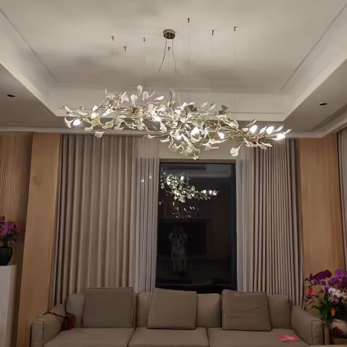 Cereian lampadario in Ceramica a petali di Ginkgo