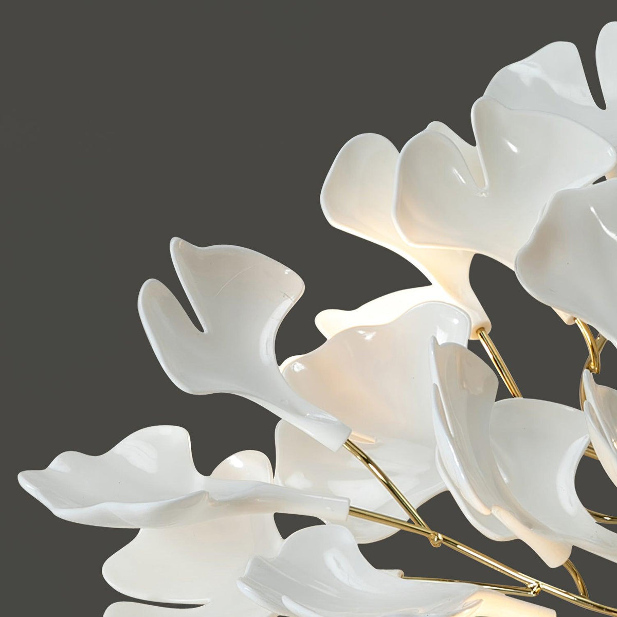 Callenne lampada da soffitto elegante a forma di foglia di ginkgo