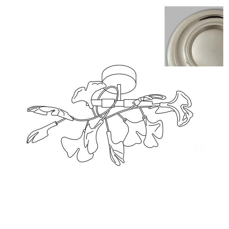 Callenne lampada da soffitto elegante a forma di foglia di ginkgo