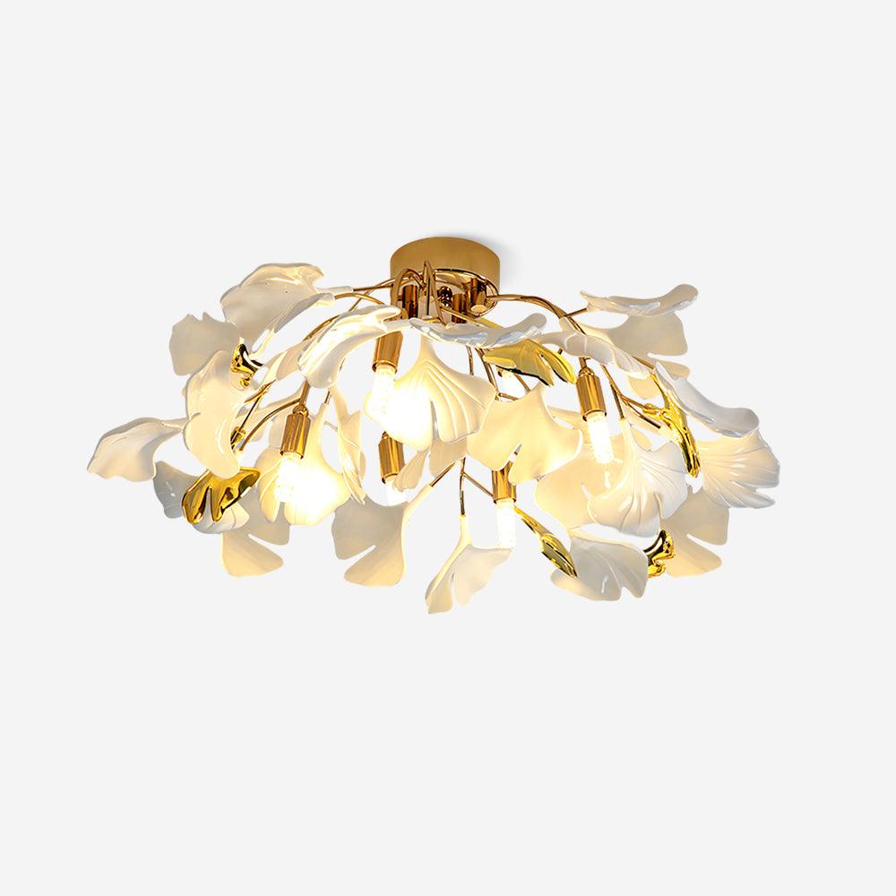 Callenne lampada da soffitto elegante a forma di foglia di ginkgo