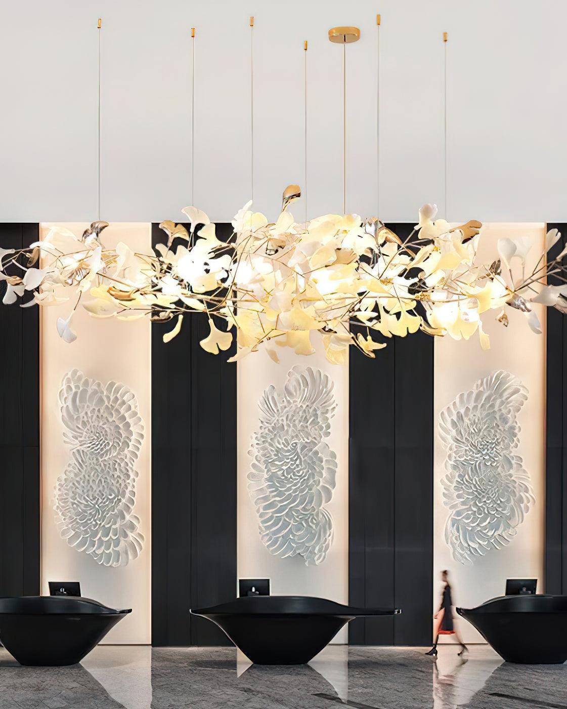 Sovell lampadario di lusso Postmoderno Ginkgo Cloud Ceramics