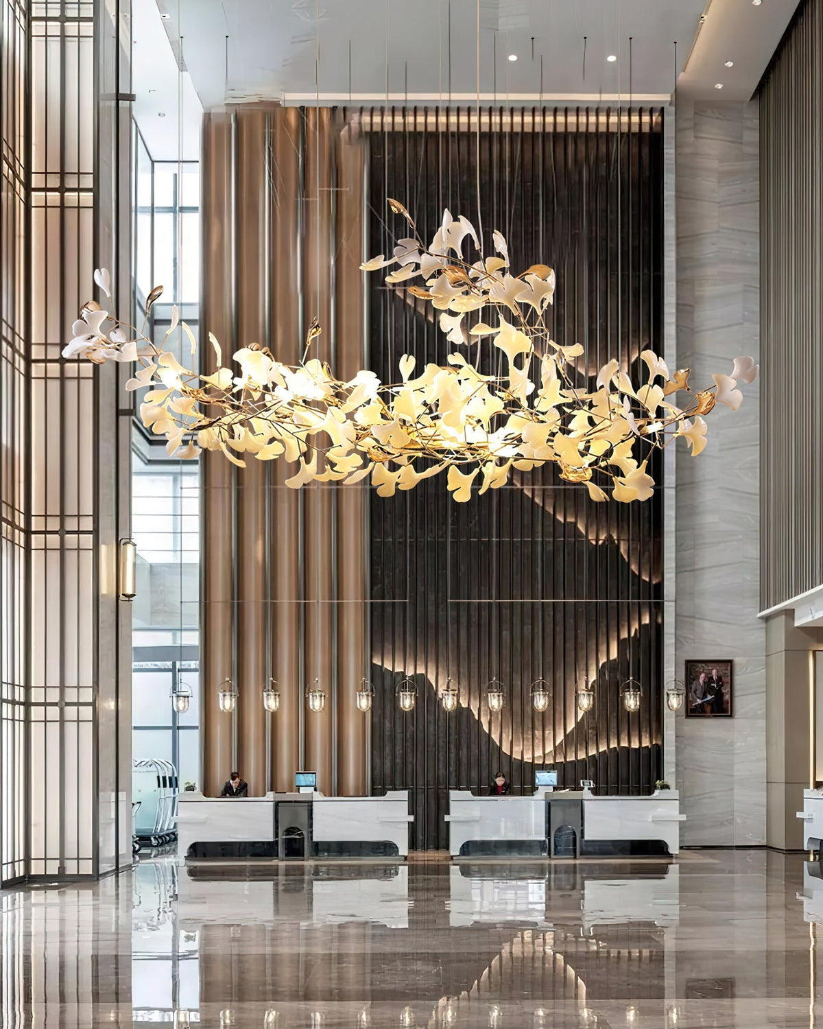 Sovell lampadario di lusso Postmoderno Ginkgo Cloud Ceramics