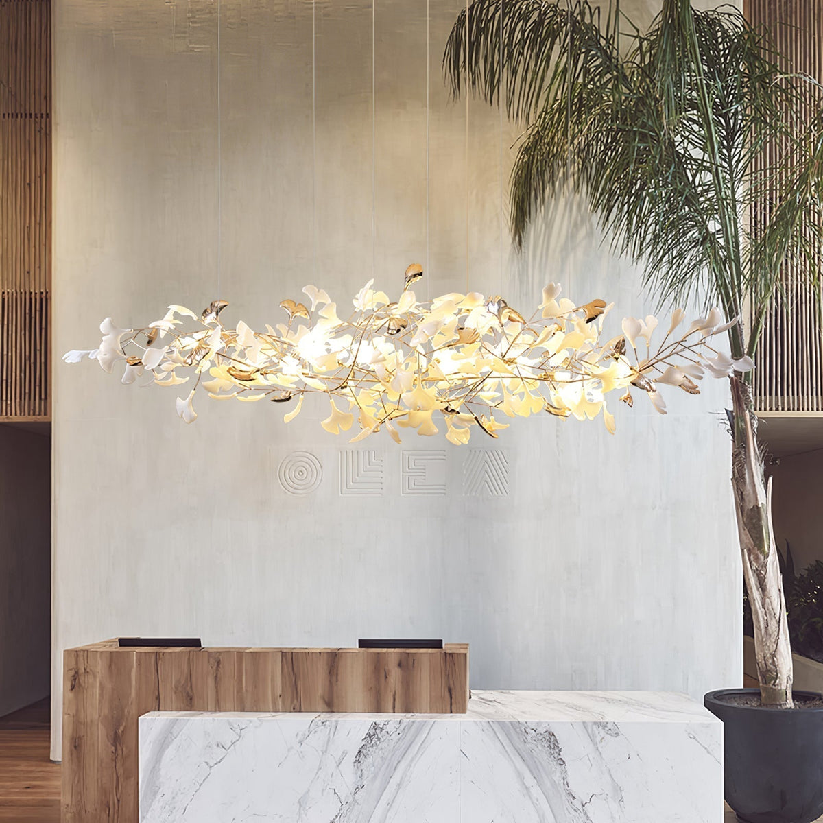 Sovell lampadario di lusso Postmoderno Ginkgo Cloud Ceramics