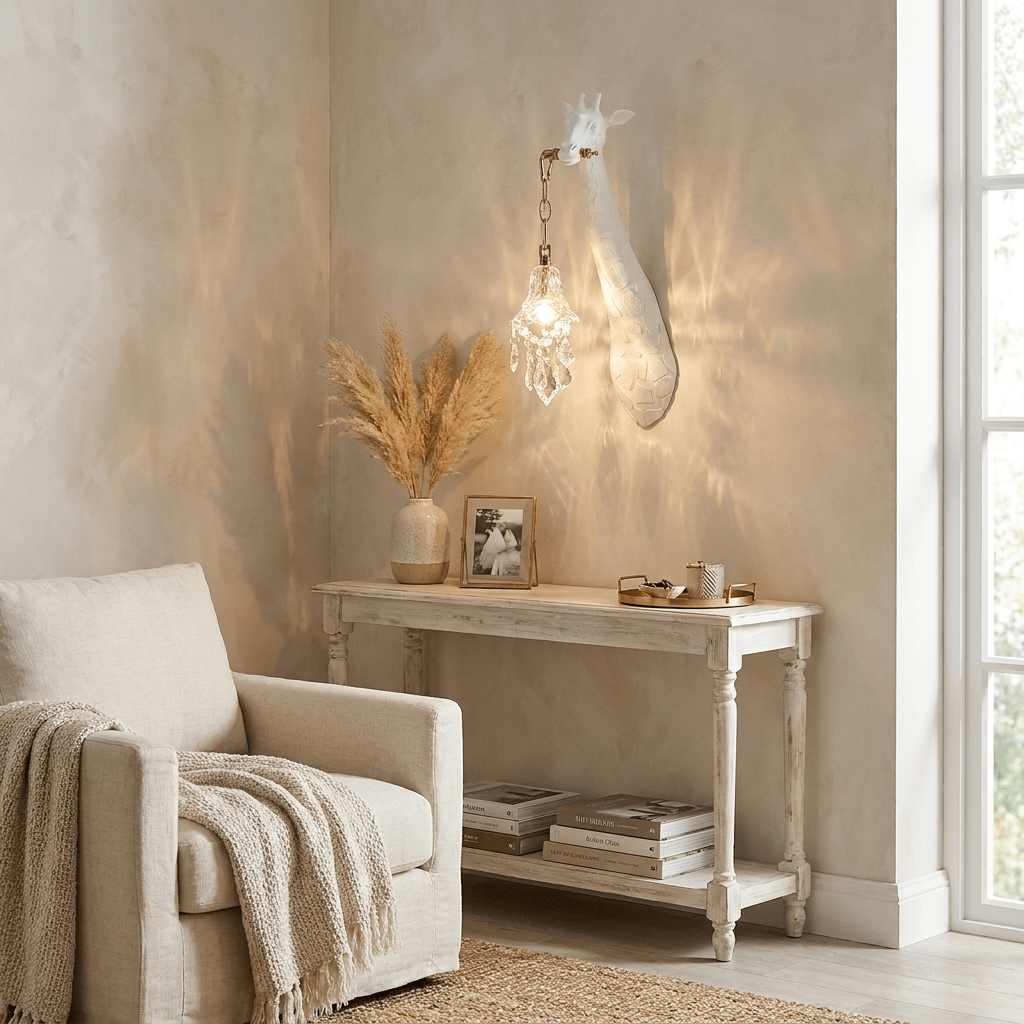 Giselle Giraffe Crystal lampada da parete