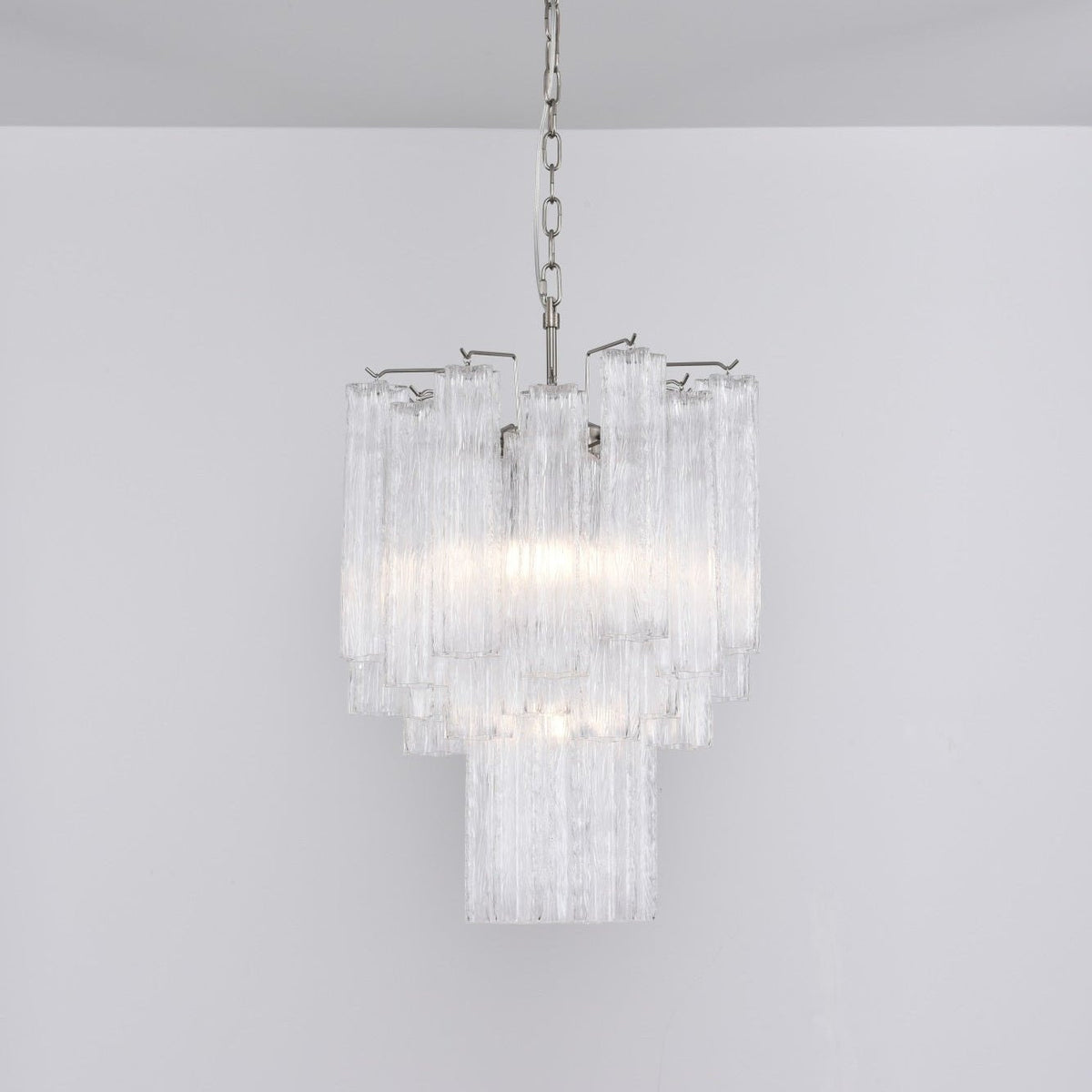 Celorora lampadario Tubi in vetro Murano Chiaro a Più Livelli moderno