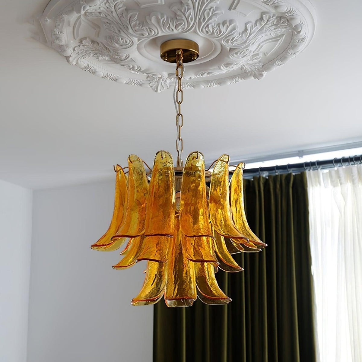 Glyra lampadario ambra Fioritura