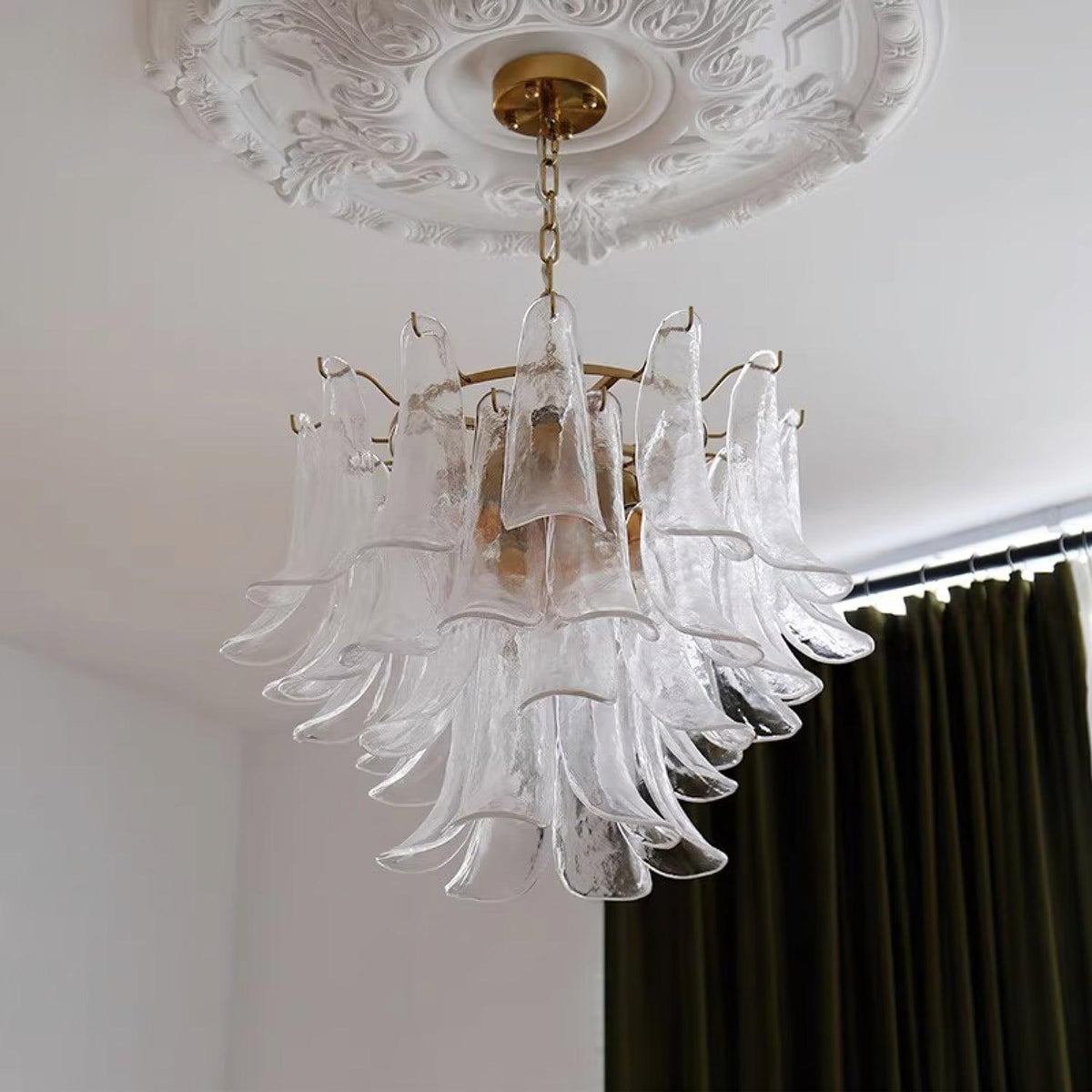 Glyra lampadario ambra Fioritura