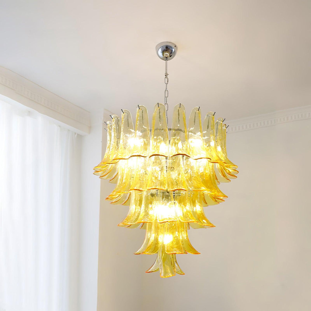Glyra lampadario ambra Fioritura