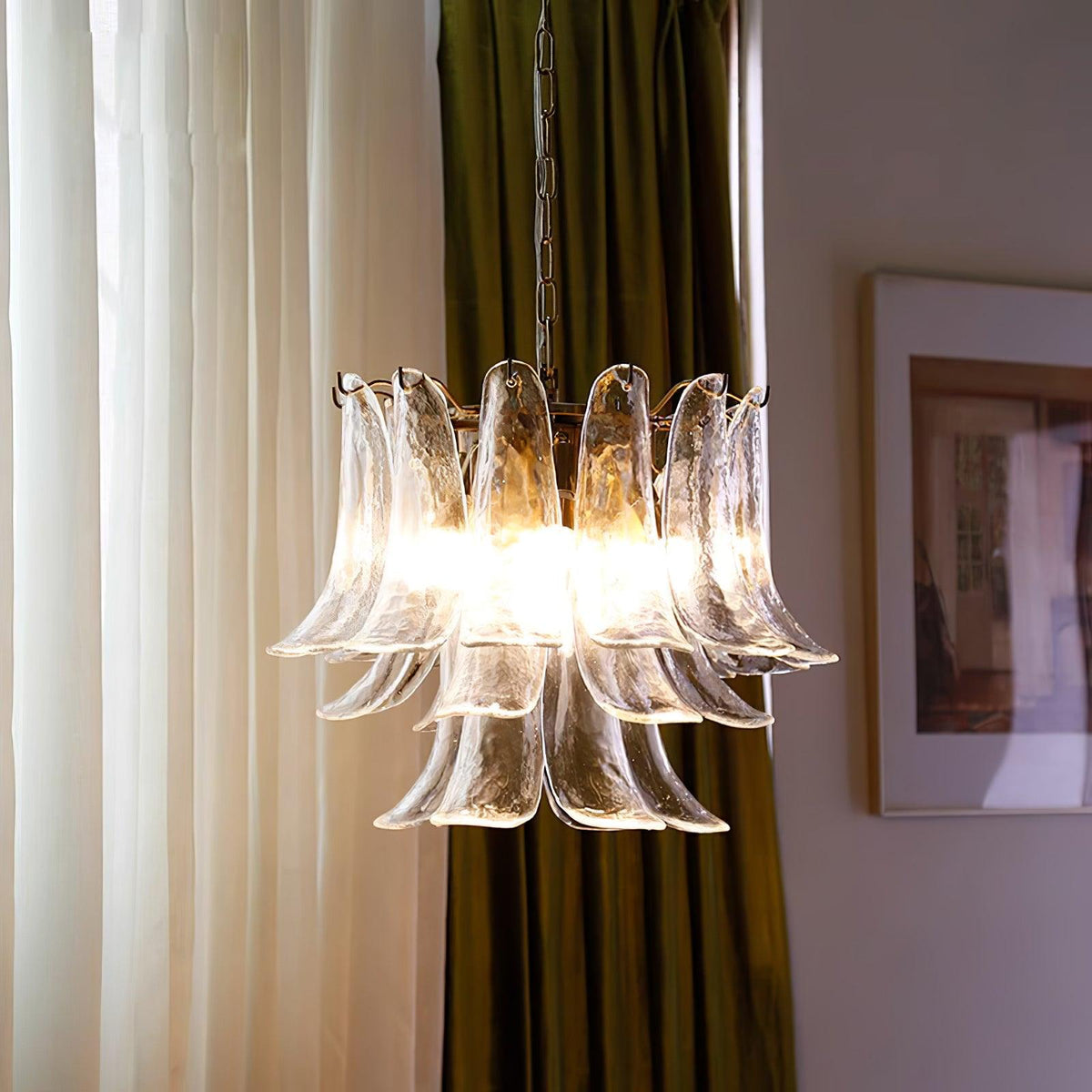 Glyra lampadario ambra Fioritura