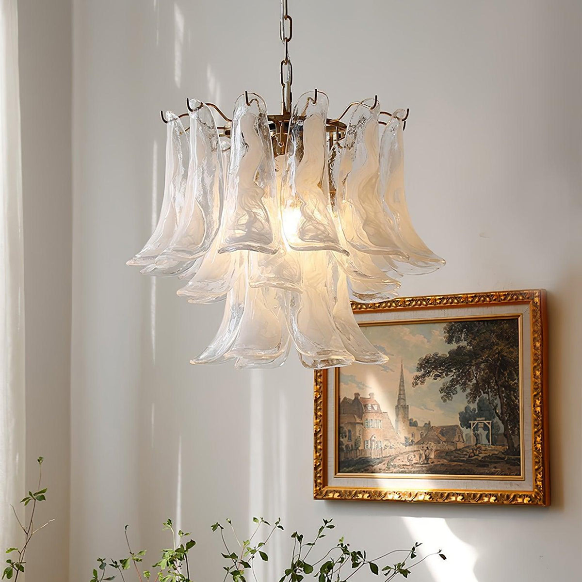 Glyra lampadario ambra Fioritura