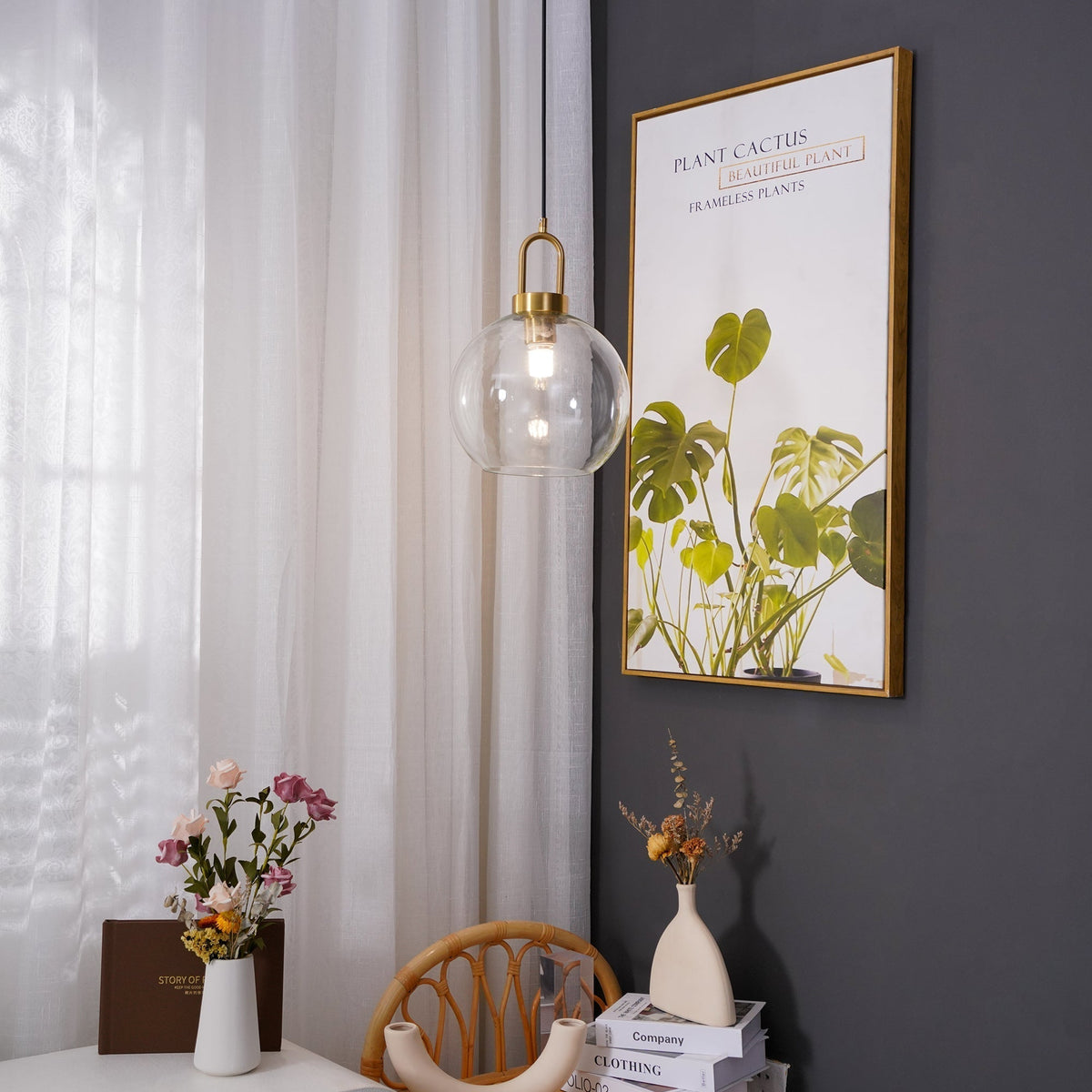 Eirisina lampada a sospensione in vetro