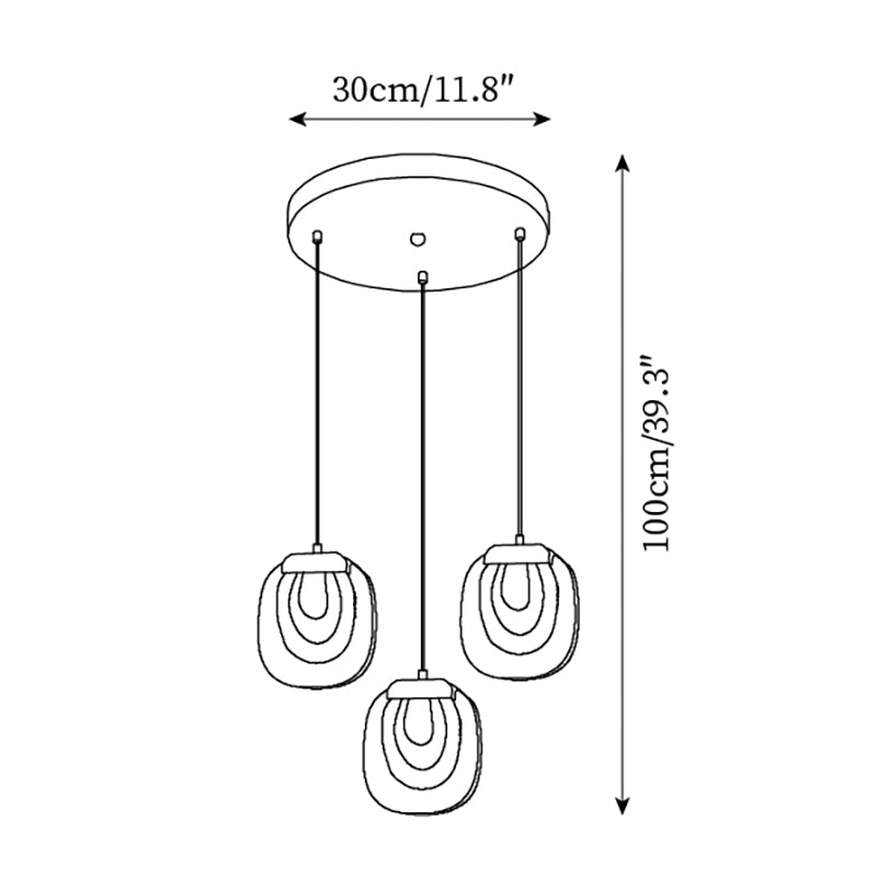 Avesia lampada a sospensione minimalista in vetro per scale