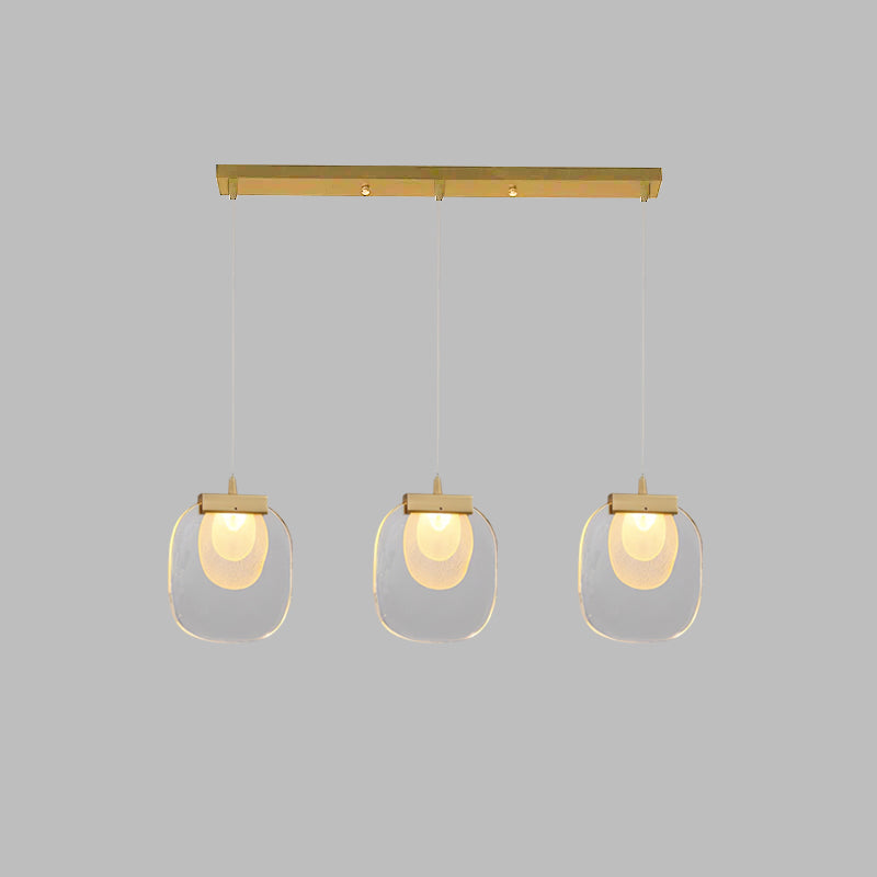 Avesia lampada a sospensione minimalista in vetro per scale
