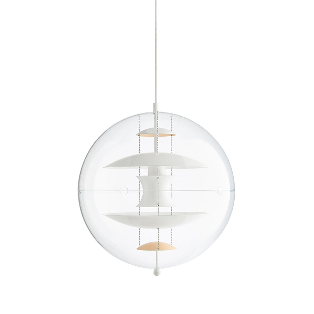 Lampada a sospensione Floating Geometric Layers Clear globo Futuristica moderna