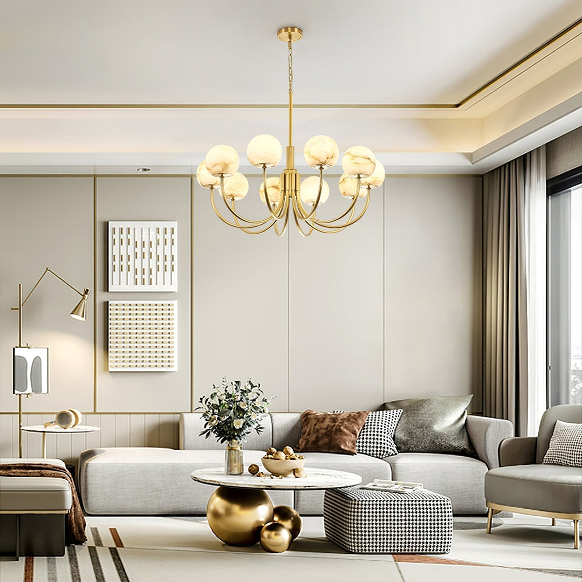 Lampadario alabastro Luxury