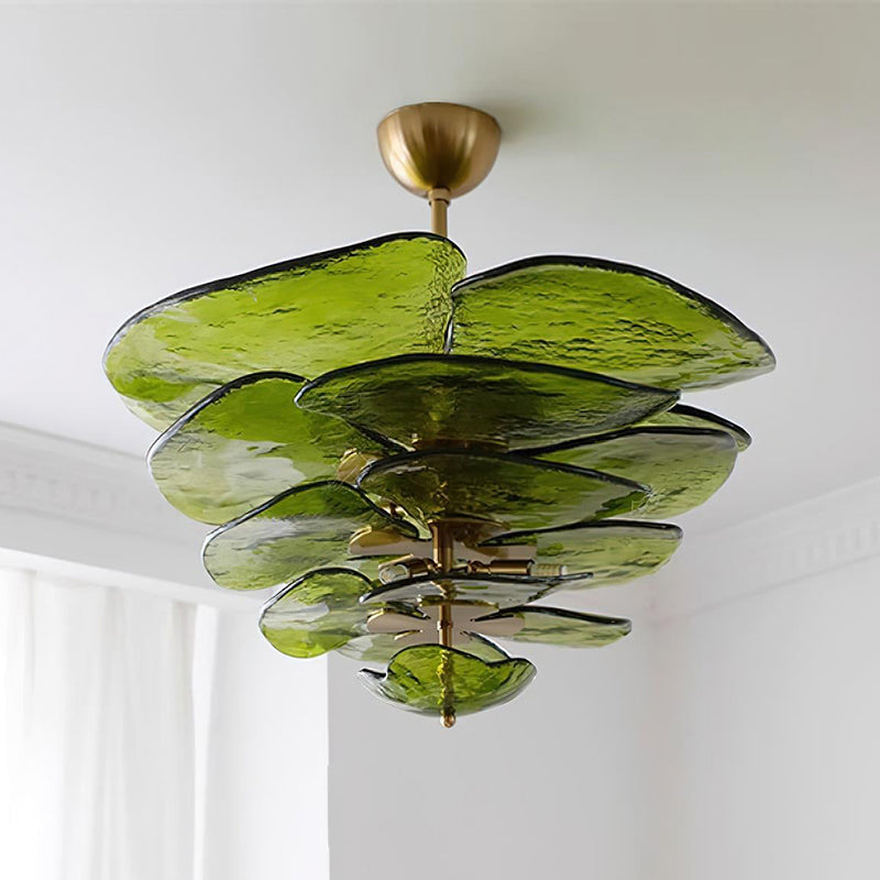 Crivs lampadario Oro vetro Murano petali lusso