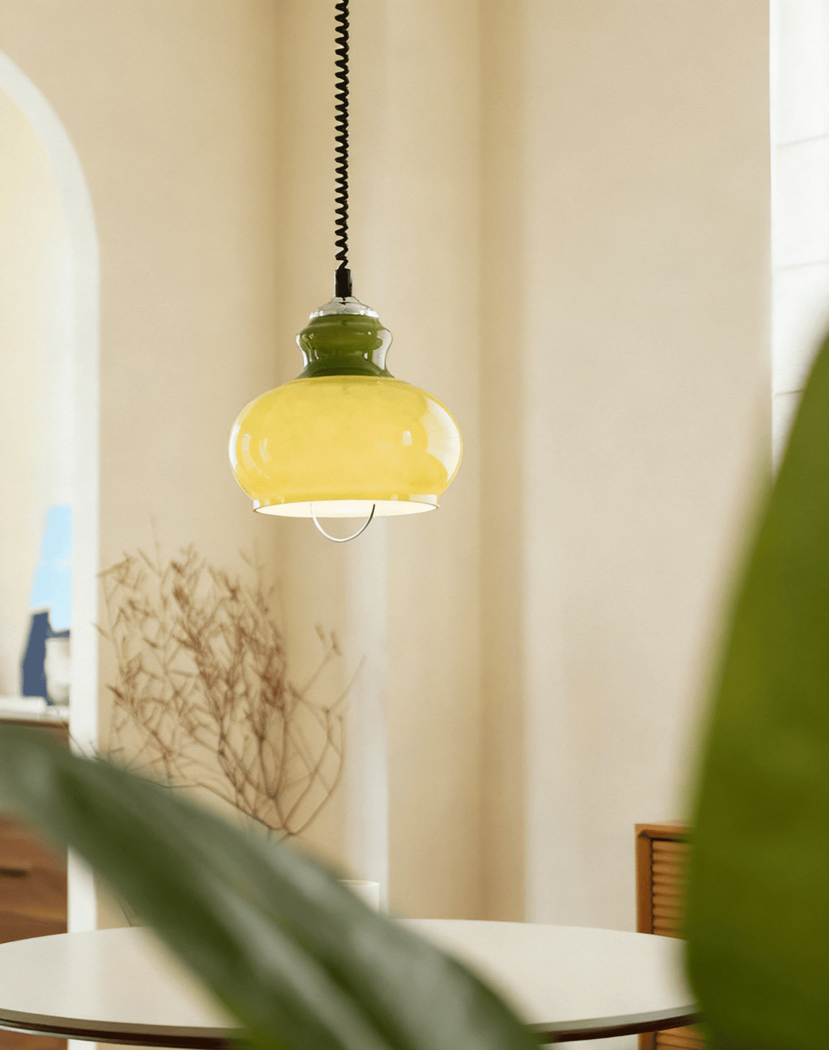 Amber lampada a sospensione in vetro a Spirale