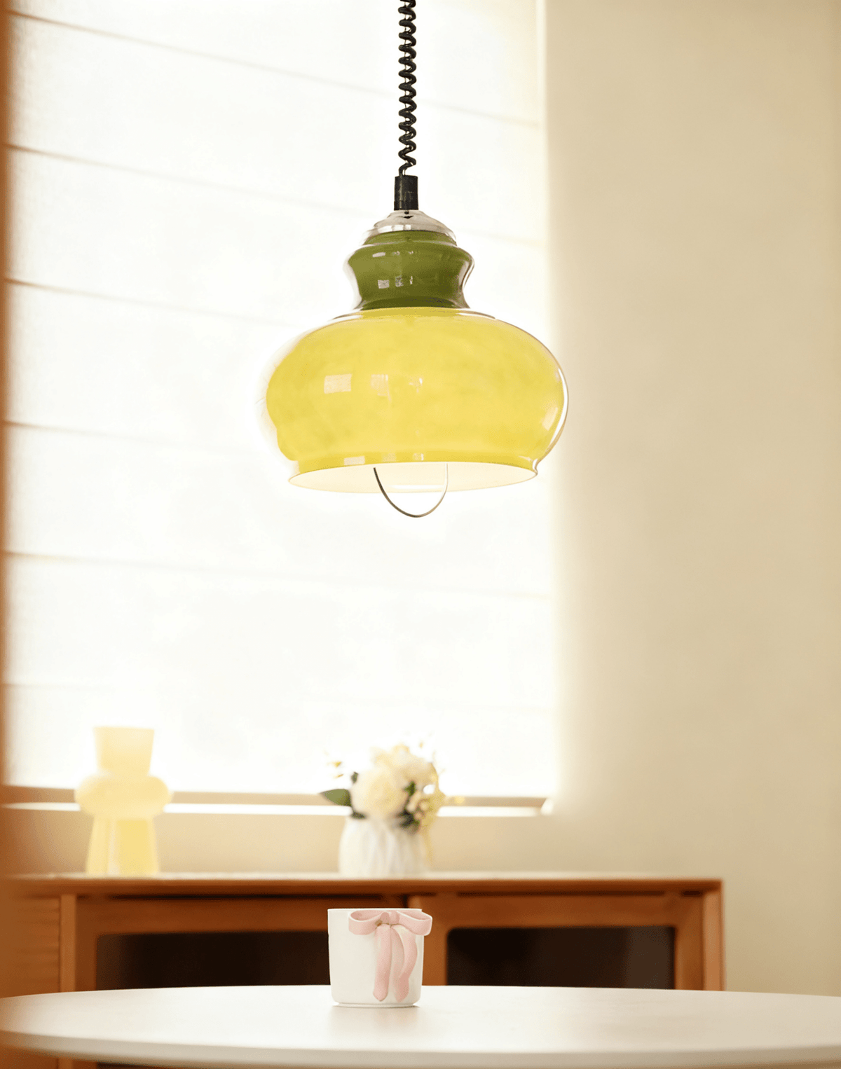 Amber lampada a sospensione in vetro a Spirale