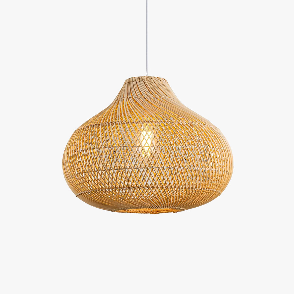 Ritta Design LED Rattan Sospensione Legno Camera da letto Soggiorno