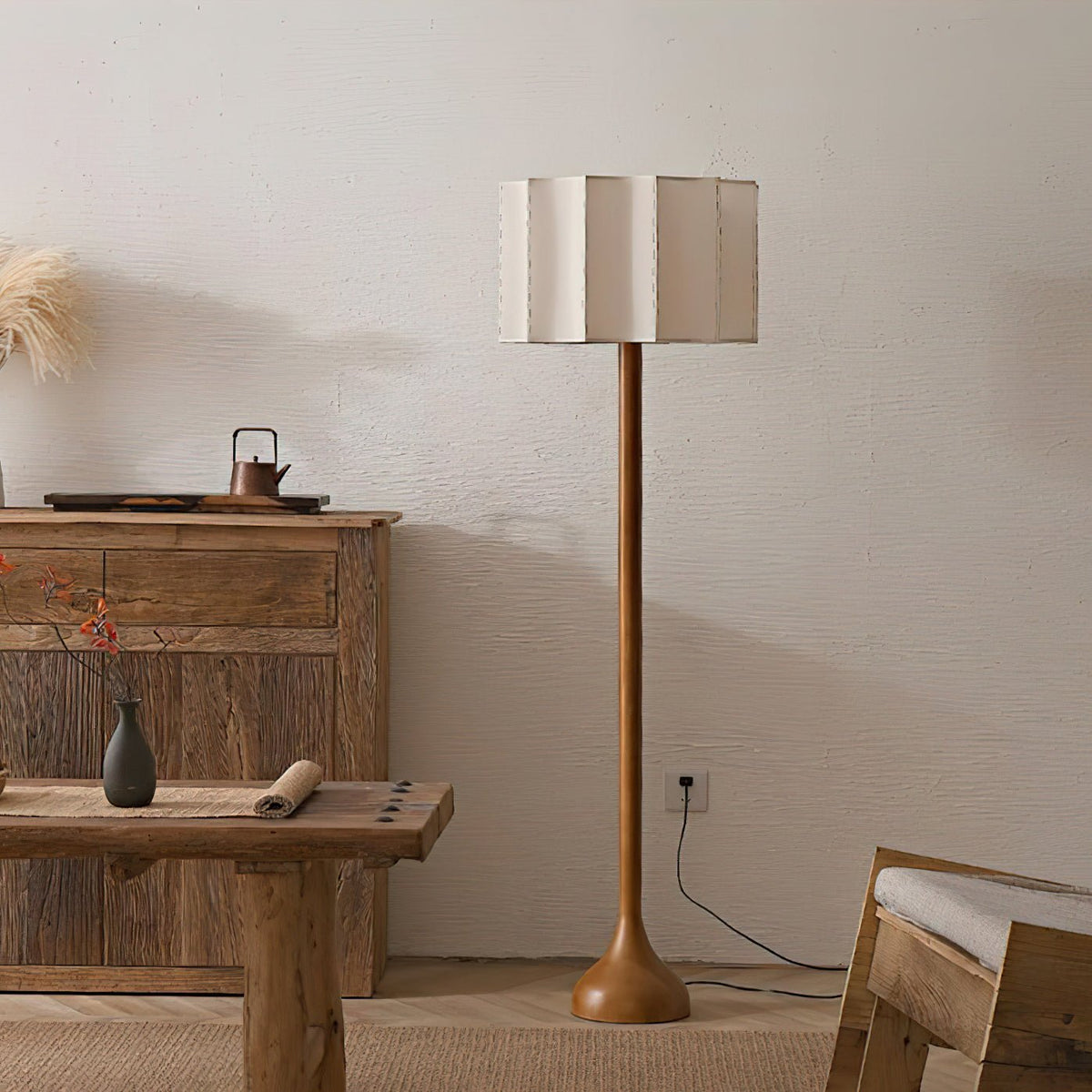 Bexi lampada da terra minimalista in legno