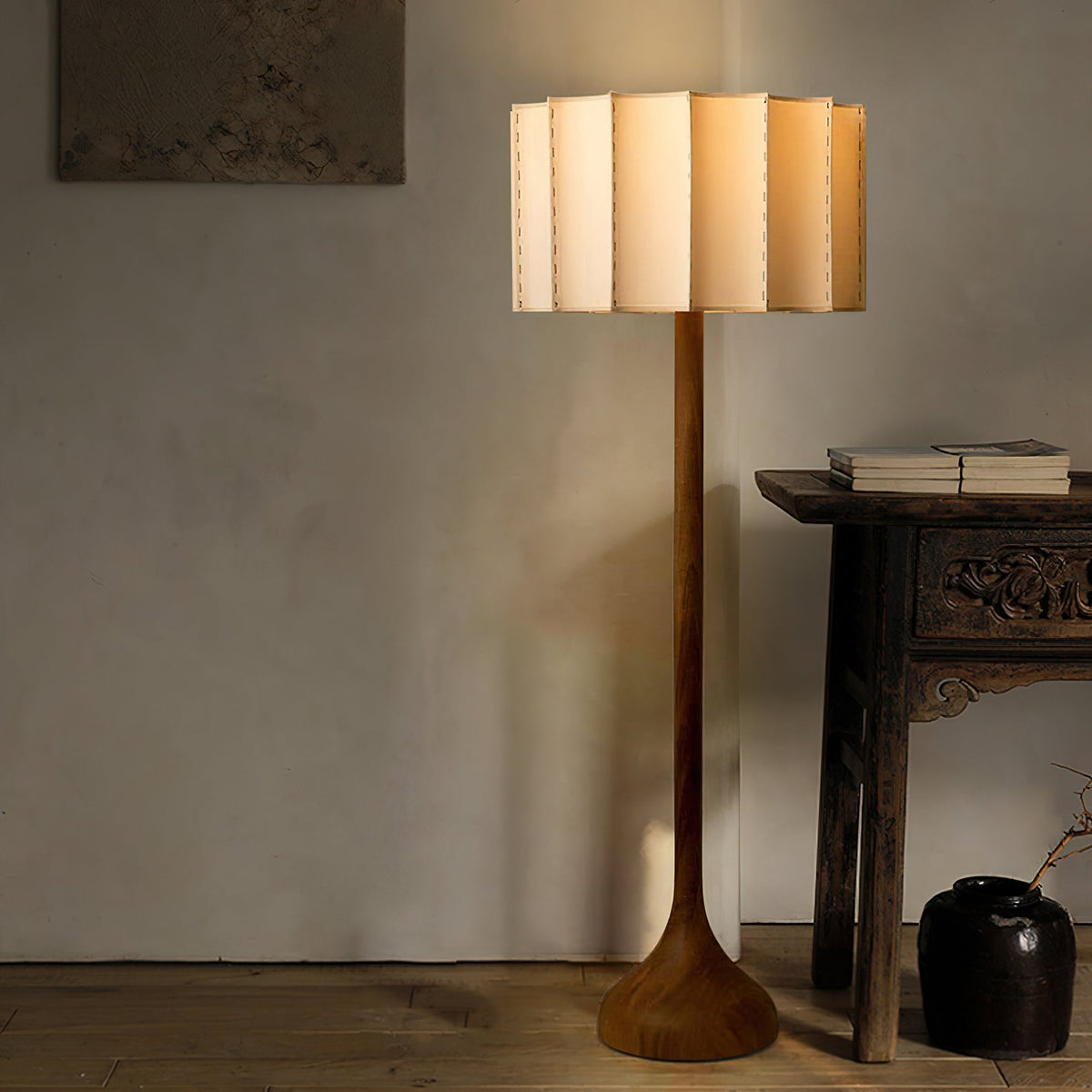 Bexi lampada da terra minimalista in legno