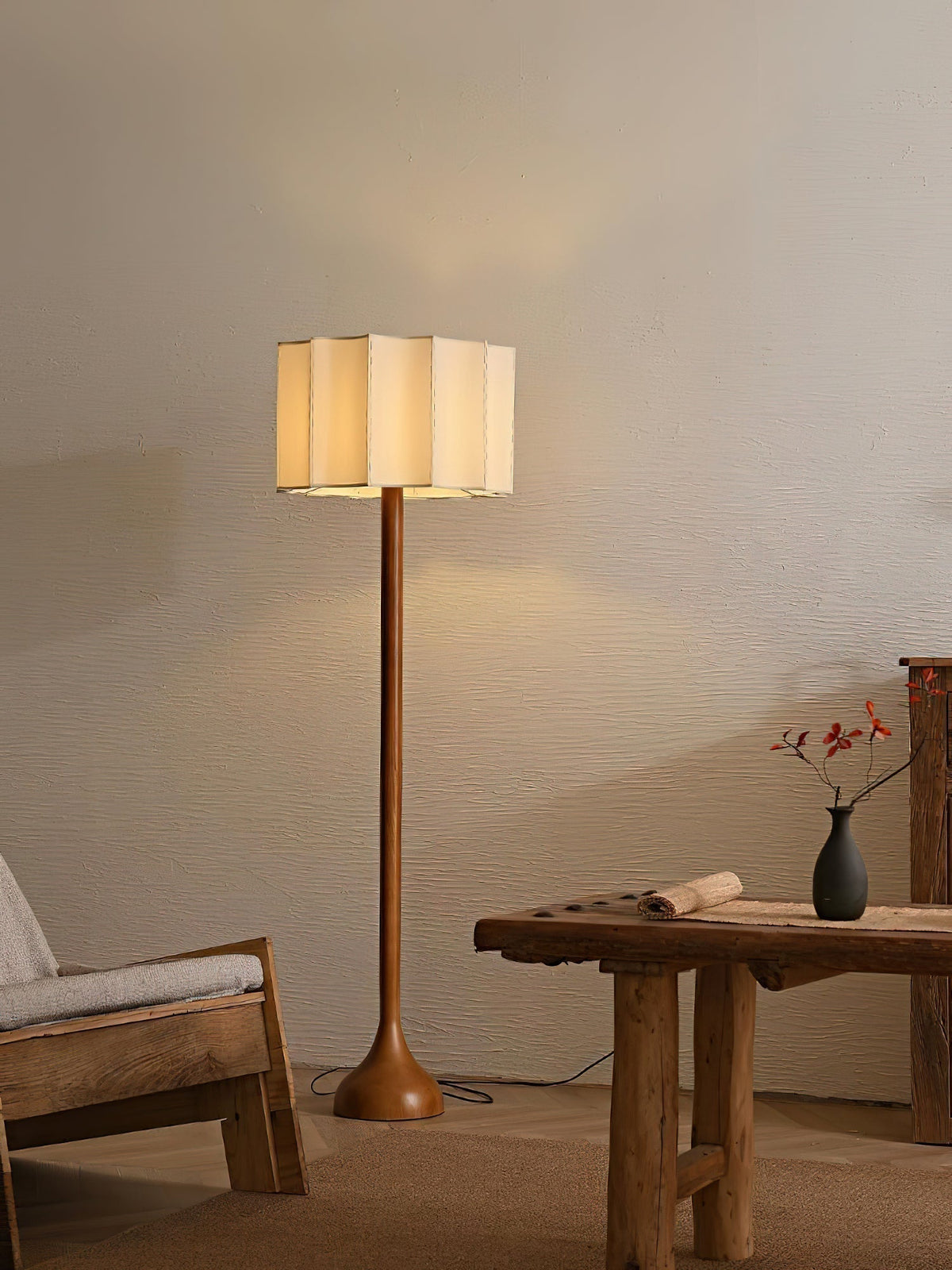 Bexi lampada da terra minimalista in legno