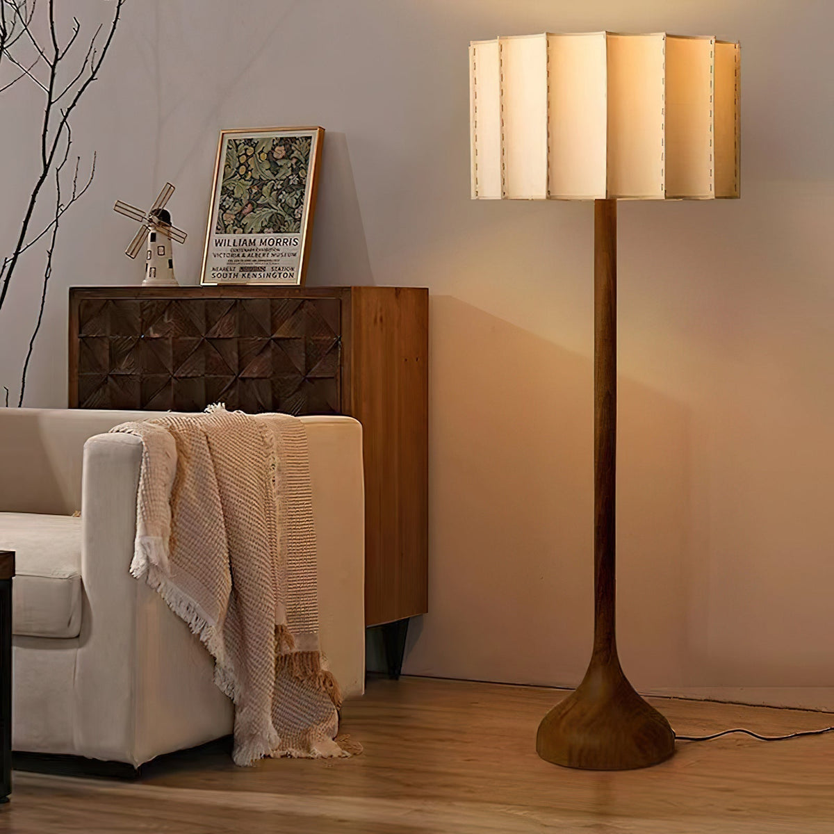 Bexi lampada da terra minimalista in legno