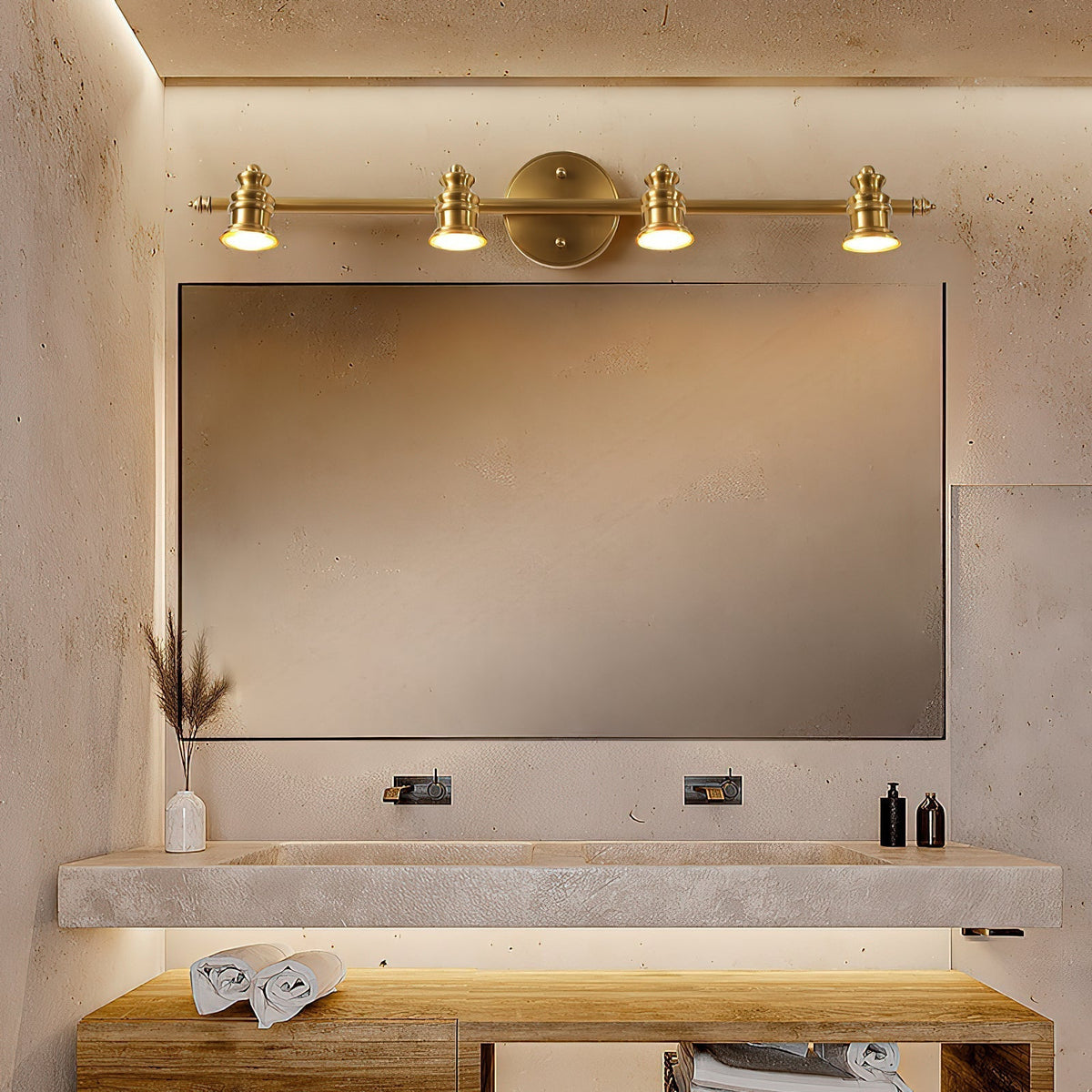 Corten applique in ottone