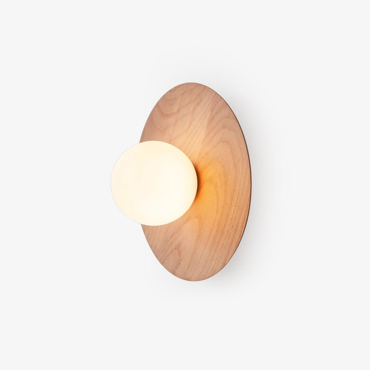 Eloza lampada da parete in legno e vetro moderna minimalista
