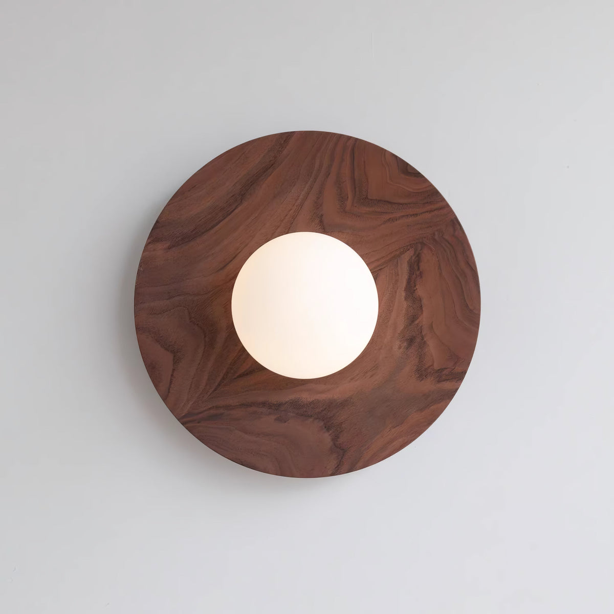 Eloza lampada da parete in legno e vetro moderna minimalista