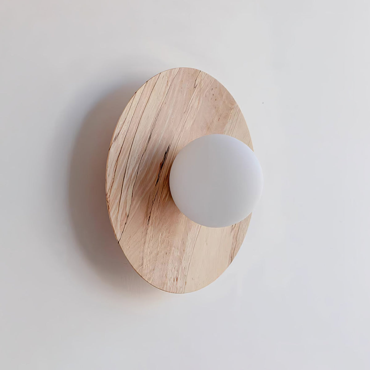 Eloza lampada da parete in legno e vetro moderna minimalista
