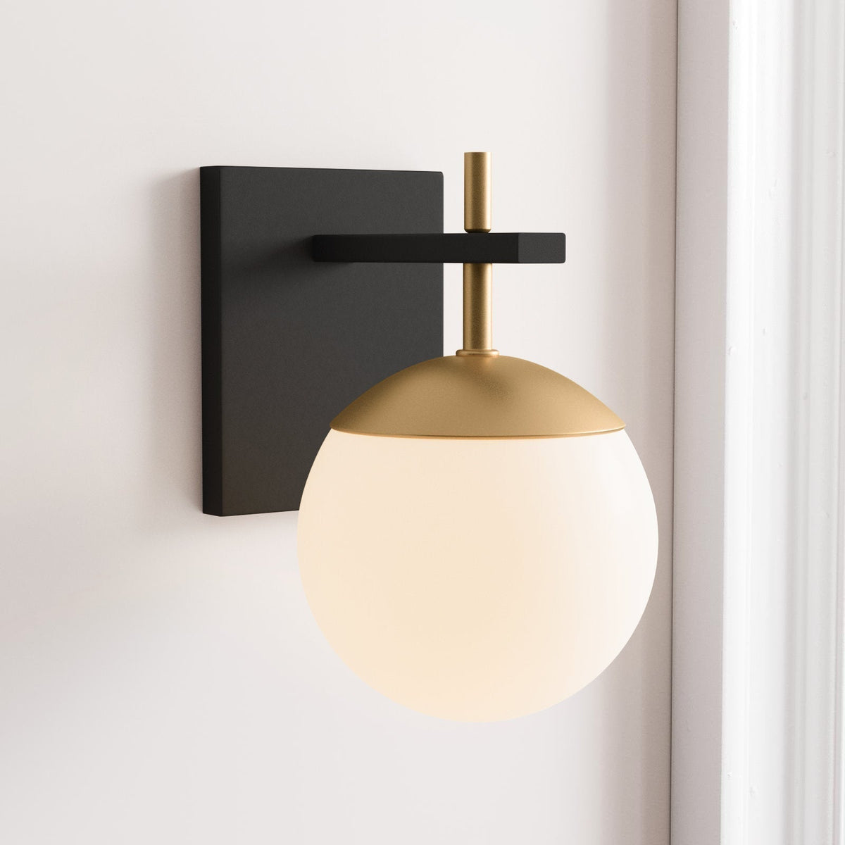 Ealior lampada da parete moderna minimalista in vetro a sfera
